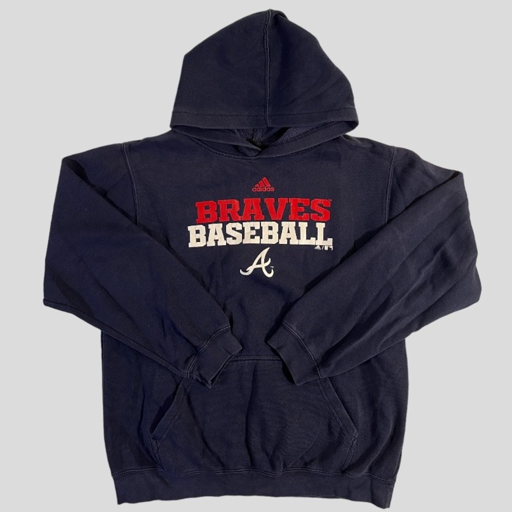Atlanta Braves middle Adidas logo hoodie